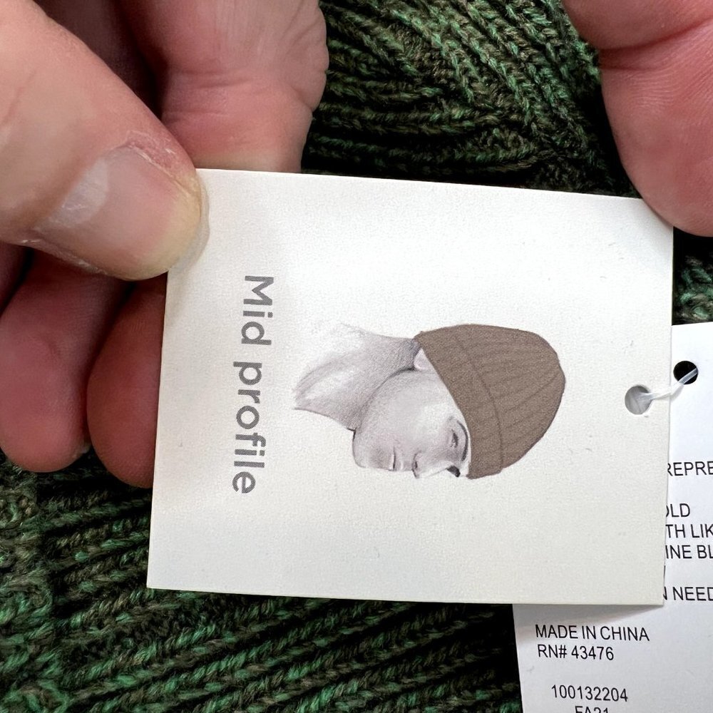 Sun + Stone $40 Mens Green Beanie Winter Hat - Picture 5 of 6